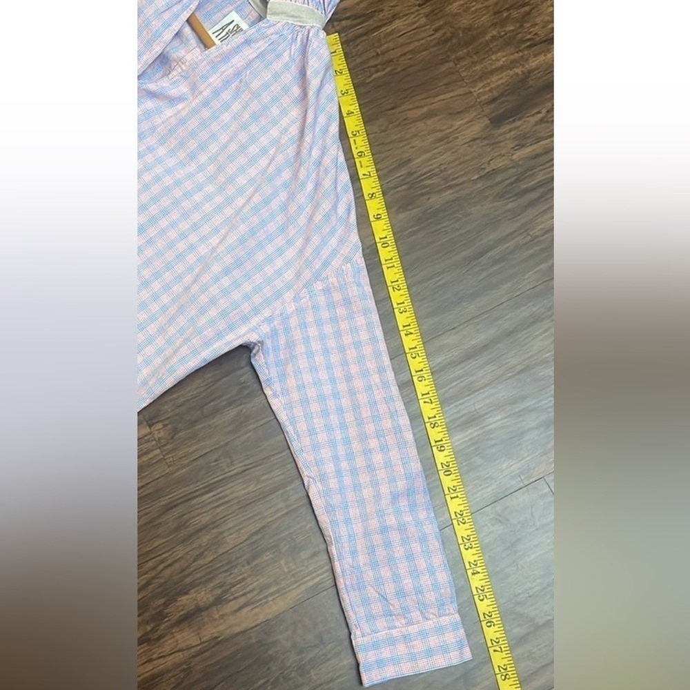 A SHIRT THING Penelope Pink Check blouse top medium - Picture 11 of 16